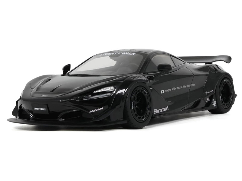 2023 McLaren 720S LB Works Liberty Walk Black 1/18 Model Car GT Spirit GT516