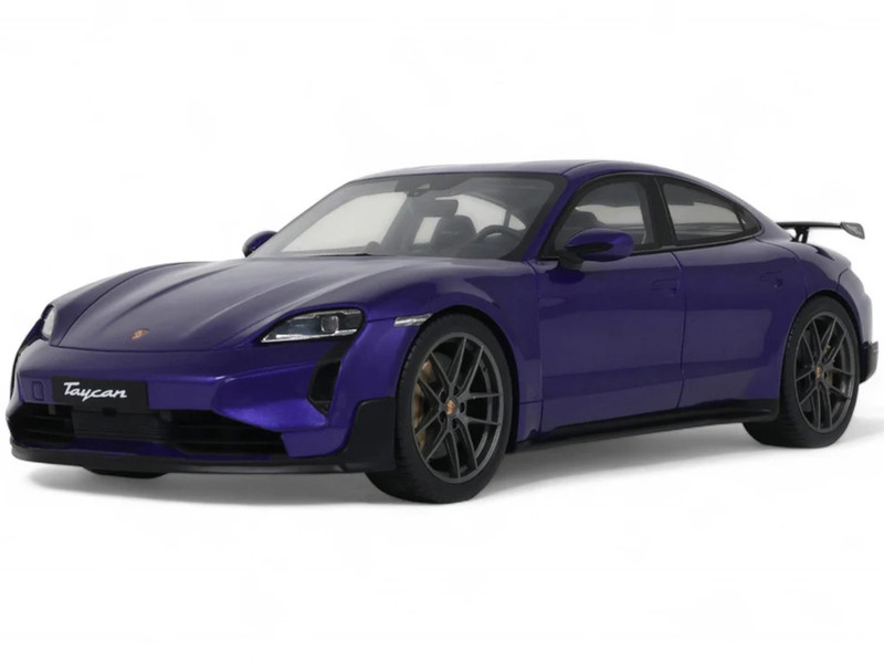 2023 Porsche Taycan Turbo GT Purple Sky Metallic 1/18 Model Car GT Spirit GT520