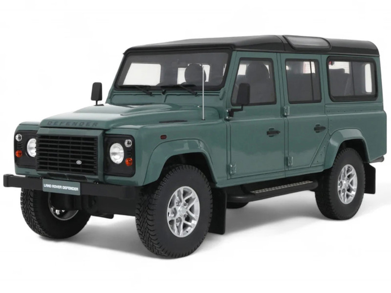 2016 Land Rover Defender 3 Station Wagon Green with Black Top 1/18 Model Car GT Spirit GT527