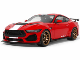 2025 Shelby Mustang Supersnake Race Red with White Stripes 1/18 Model Car GT Spirit GT531