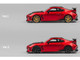 Subaru BRZ Varis Arising 1 RHD Right Hand Drive Red Metallic with Carbon Hood and Top and Extra Wheels 1/64 Diecast Model Car CM Model CM64-BRZ-07