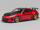 Subaru BRZ Varis Arising 1 RHD Right Hand Drive Red Metallic with Carbon Hood and Top and Extra Wheels 1/64 Diecast Model Car CM Model CM64-BRZ-07