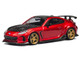 Subaru BRZ Varis Arising 1 RHD Right Hand Drive Red Metallic with Carbon Hood and Top and Extra Wheels 1/64 Diecast Model Car CM Model CM64-BRZ-07