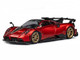 Pagani Imola Red Metallic with Carbon Top and Stripes with Extra Wheels 1/64 Diecast Model Car CM Model CM64-IMOLA-05 Pagani Imola Red Metallic with Carbon Top and Stripes with Extra Wheels 1/64 Diecast Model Car CM Model CM64-IMOLA-05