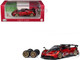 Pagani Imola Red Metallic with Carbon Top and Stripes with Extra Wheels 1/64 Diecast Model Car CM Model CM64-IMOLA-05 Pagani Imola Red Metallic with Carbon Top and Stripes with Extra Wheels 1/64 Diecast Model Car CM Model CM64-IMOLA-05