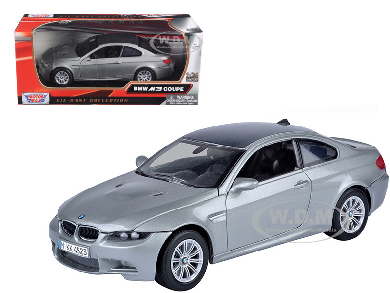 BMW M3 E92 Coupe Gray 1/24 Diecast Model Car Motormax 73347