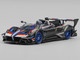Pagani Zonda Revo Barchetta Carbon with Red White and Blue Stripes 1/64 Diecast Model Car CM Model CM64-ZONDA-RB01