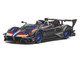 Pagani Zonda Revo Barchetta Carbon with Red White and Blue Stripes 1/64 Diecast Model Car CM Model CM64-ZONDA-RB01