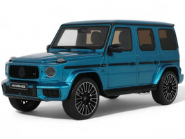 2024 Mercedes Benz G 63 AMG Hyper Blue Magno Metallic 1/18 Model Car GT Spirit GT925
