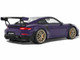 2021 Porsche 911 991 2 GT2 RS Ultraviolet Metallic with Carbon Stripes 1/18 Model Car GT Spirit GT926