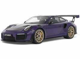 2021 Porsche 911 991 2 GT2 RS Ultraviolet Metallic with Carbon Stripes 1/18 Model Car GT Spirit GT926