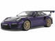 2021 Porsche 911 991 2 GT2 RS Ultraviolet Metallic with Carbon Stripes 1/18 Model Car GT Spirit GT926