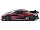 2017 Koenigsegg Agera RS Deep Red Metallic with Black Stripes 1/18 Model Car GT Spirit GT931