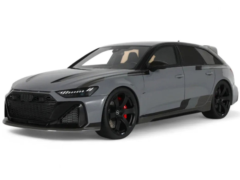 2024 Audi RS 6 GT Gray 1/18 Model Car GT Spirit GT965