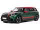 2021 Mini Clubman F54 JCW British Green Metallic with Red Top and Stripes Limited Edition to 999 pieces Worldwide 1/18 Model Car Otto Mobile OT1168