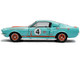 1967 Shelby GT500 #4 Gulf Racing Tribute Light Blue with Orange Stripes 1/18 Diecast Model Car Solido S1802911