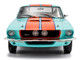 1967 Shelby GT500 #4 Gulf Racing Tribute Light Blue with Orange Stripes 1/18 Diecast Model Car Solido S1802911