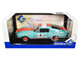 1967 Shelby GT500 #4 Gulf Racing Tribute Light Blue with Orange Stripes 1/18 Diecast Model Car Solido S1802911