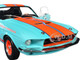 1967 Shelby GT500 #4 Gulf Racing Tribute Light Blue with Orange Stripes 1/18 Diecast Model Car Solido S1802911