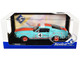 1967 Shelby GT500 #4 Gulf Racing Tribute Light Blue with Orange Stripes 1/18 Diecast Model Car Solido S1802911