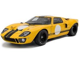 1968 Ford GT40 MK1 Yellow with Black Stripes Competition Series 1/18 Diecast Model Car Solido S1803011