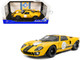 1968 Ford GT40 MK1 Yellow with Black Stripes Competition Series 1/18 Diecast Model Car Solido S1803011