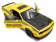 2023 Dodge Challenger SRT Hellcat Redeye Widebody Taxi NYC Hellcab Yellow with Black Hood and Graphics 1/18 Diecast Model Car Solido S1805716