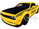 2023 Dodge Challenger SRT Hellcat Redeye Widebody Taxi NYC Hellcab Yellow with Black Hood and Graphics 1/18 Diecast Model Car Solido S1805716
