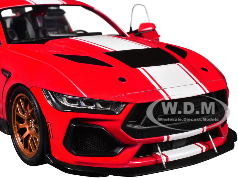 2024 Ford Shelby Mustang Super Snake Race Red with White Stripes 1