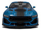 2024 Ford Shelby Mustang Super Snake Grabber Blue Metallic with Black Stripes 1/18 Diecast Model Car Solido S1813802