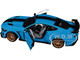 2024 Ford Shelby Mustang Super Snake Grabber Blue Metallic with Black Stripes 1/18 Diecast Model Car Solido S1813802