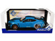 2024 Ford Shelby Mustang Super Snake Grabber Blue Metallic with Black Stripes 1/18 Diecast Model Car Solido S1813802