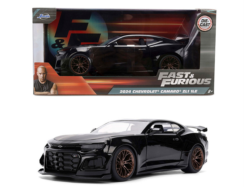 2024 Chevrolet Camaro ZL1 1LE Black Fast X 2023 Movie Fast & Furious Series 1/24 Diecast Model Car Jada 36475