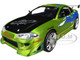 Brian's Mitsubishi Eclipse Green Color Brush Finish with Graphics The Fast and the Furious 2001 Movie Fast & Furious Series 1/24 Diecast Model Car Jada 36817