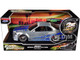 Brian s Nissan Skyline GT R R34 RHD Right Hand Drive Silver Color Brush Finish with Blue Stripes 2 Fast 2 Furious 2003 Movie Fast & Furious Series 1/24 Diecast Model Car Jada 36818