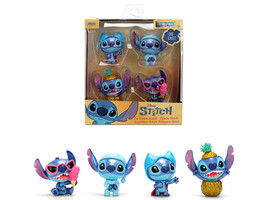 Set of 4 Diecast Figures Disney s Stitch Wave #3 Metalfigs Series Diecast models Jada 37316