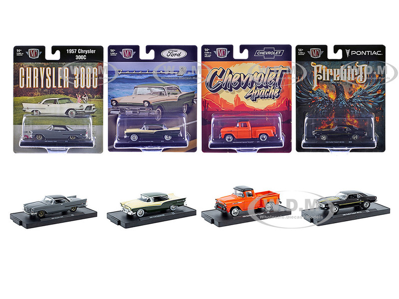 Auto Drivers Set of 4 pieces in Blister Packs Release 130 Limited Edition to 9600 pieces Worldwide 1/64 Diecast Model Cars M2 Machines 11228-130