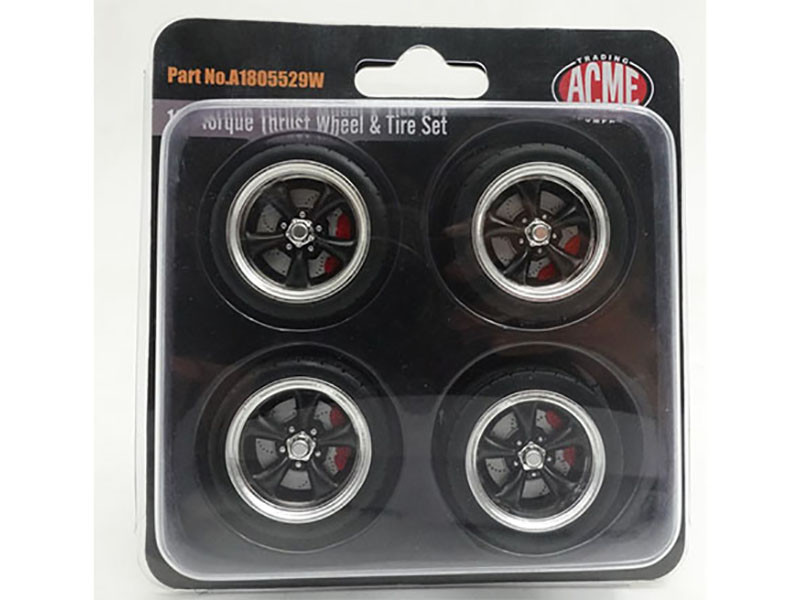 Torque Thrust 18 Wheel and Tire Set of 4 pieces for 1/18 Scale Models ACME A1805529W