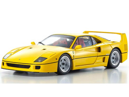 Ferrari F40 Yellow 1/18 Diecast Model Car Kyosho KS08416Y
