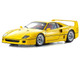 Ferrari F40 Yellow 1/18 Diecast Model Car Kyosho KS08416Y