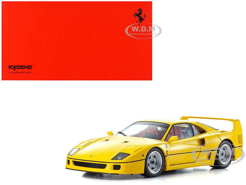 Ferrari F40 Yellow 1/18 Diecast Model Car Kyosho KS08416Y