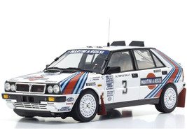 Lancia Delta HF 4WD #3 Juha Kankkunen Juha Piironen Martini Racing Winner Olympus Rally 1987 1/18 Diecast Model Car Kyosho KS08960E