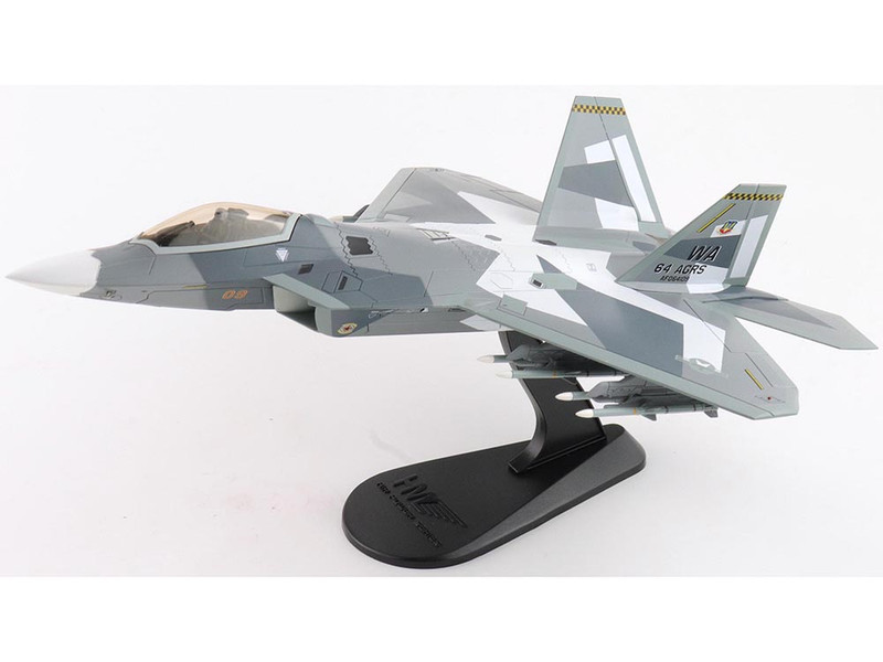 Lockheed F 22 Raptor Stealth Aircraft Splinter Camouflage United States Air Force Air Power Series 1/72 Diecast Model Hobby Master HA2831