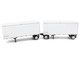 28 Dry Van Double Pup Trailers White Set of 2 pieces 1/87 (HO) Plastic Model Car HO Logistics HL-149