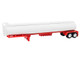 Tanker Trailer White and Red 1/87 (HO) Plastic Model Car HO Logistics HL-308
