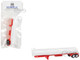 Tanker Trailer White and Red 1/87 (HO) Plastic Model Car HO Logistics HL-308