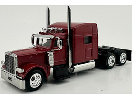 Peterbilt 389 Truck Tractor with Sleeper Cab Red Metallic 1/87 (HO) Plastic Model Car HO Logistics HL-38901