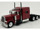 Peterbilt 389 Truck Tractor with Sleeper Cab Red Metallic 1/87 (HO) Plastic Model Car HO Logistics HL-38901