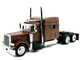 Peterbilt 389 Truck Tractor with Sleeper Cab Brown Metallic 1/87 (HO) Plastic Model Car HO Logistics HL-38902
