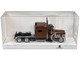 Peterbilt 389 Truck Tractor with Sleeper Cab Brown Metallic 1/87 (HO) Plastic Model Car HO Logistics HL-38902